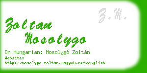 zoltan mosolygo business card