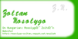zoltan mosolygo business card